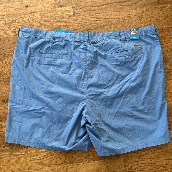 NWT Columbia Washed Out Blue Classic Flat Front Shorts Size 52 Casual Resort - Picture 3 of 5